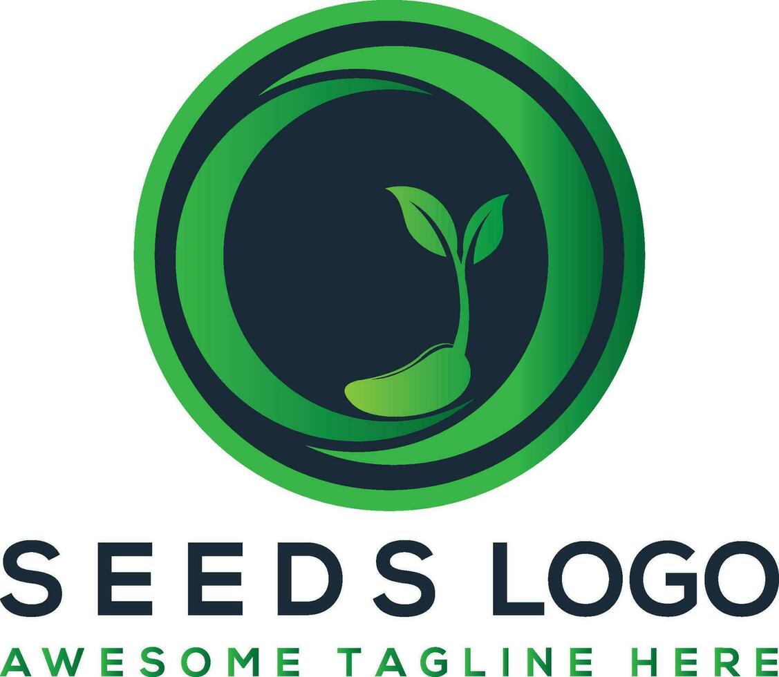Free vector Seeds logo design agriculture field plant and concept