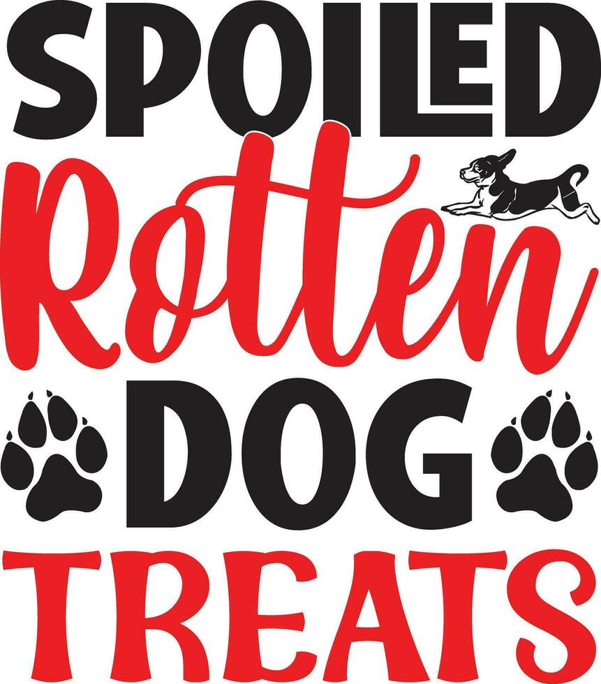 spoiled rotten dog treats vector