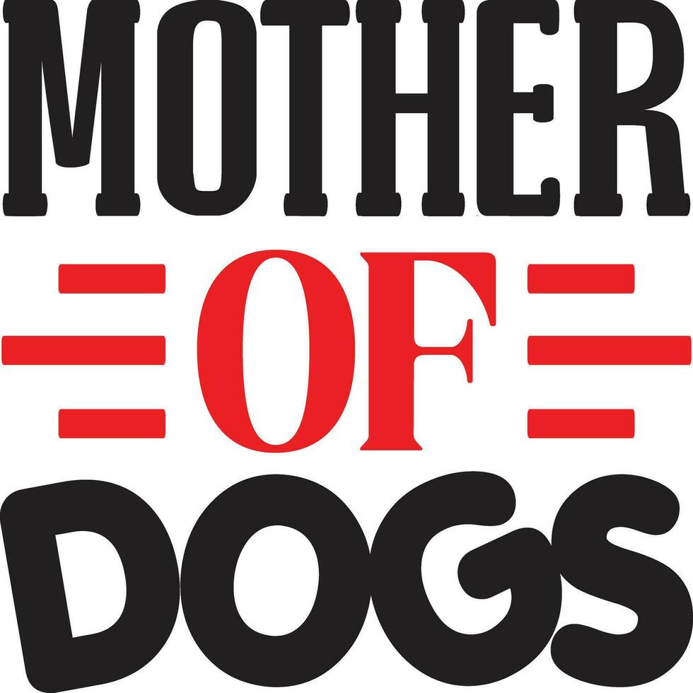 mother of dogs vector