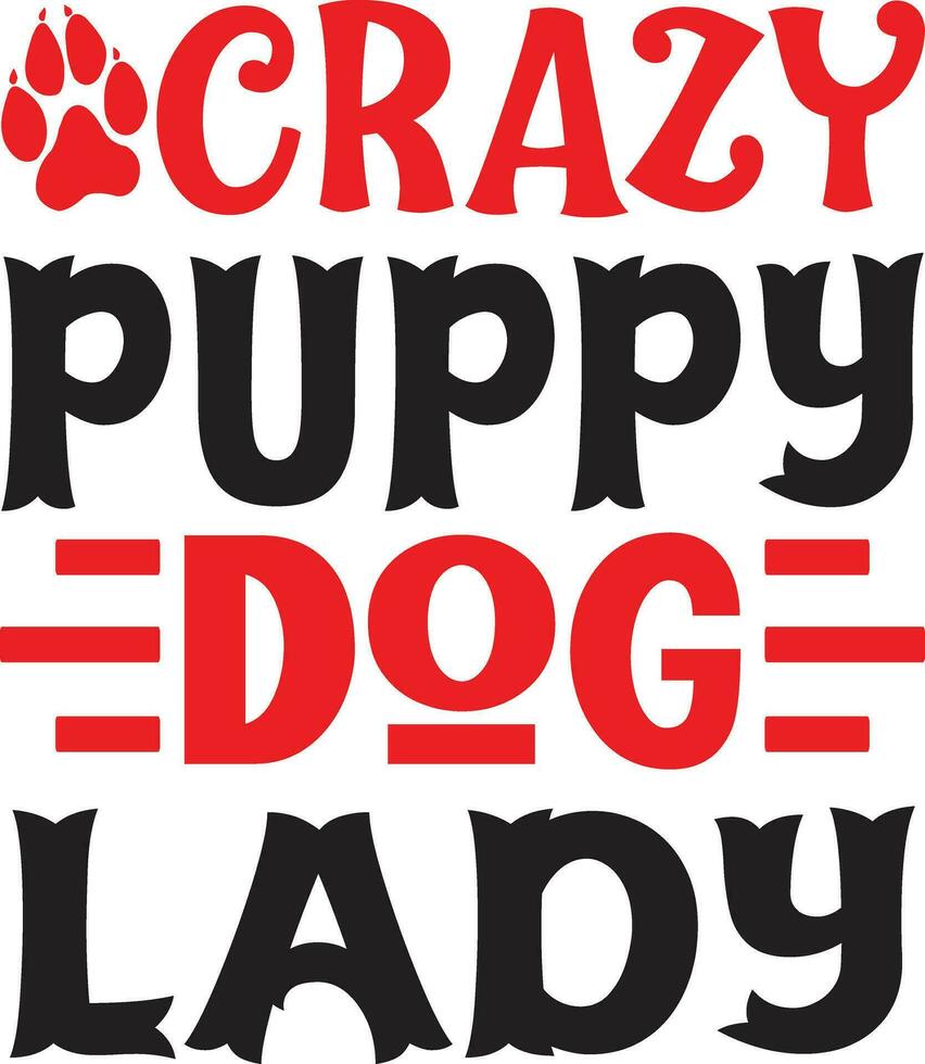 crazy puppy dog lady vector