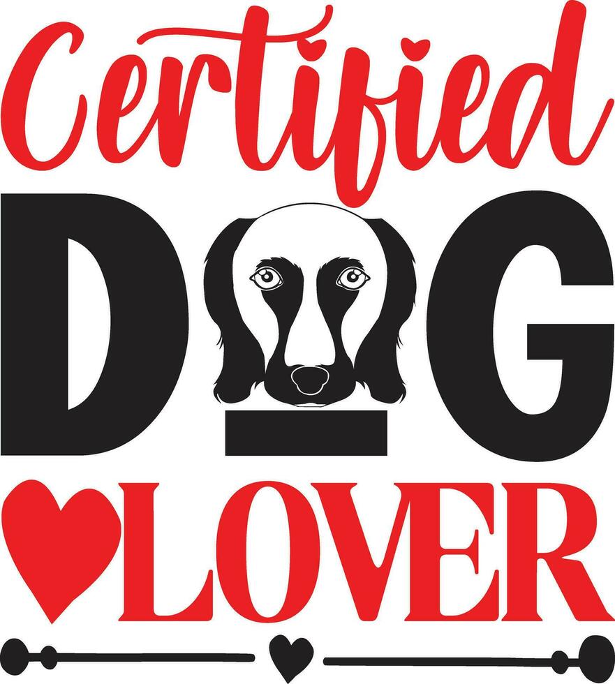 certified dog lover vector