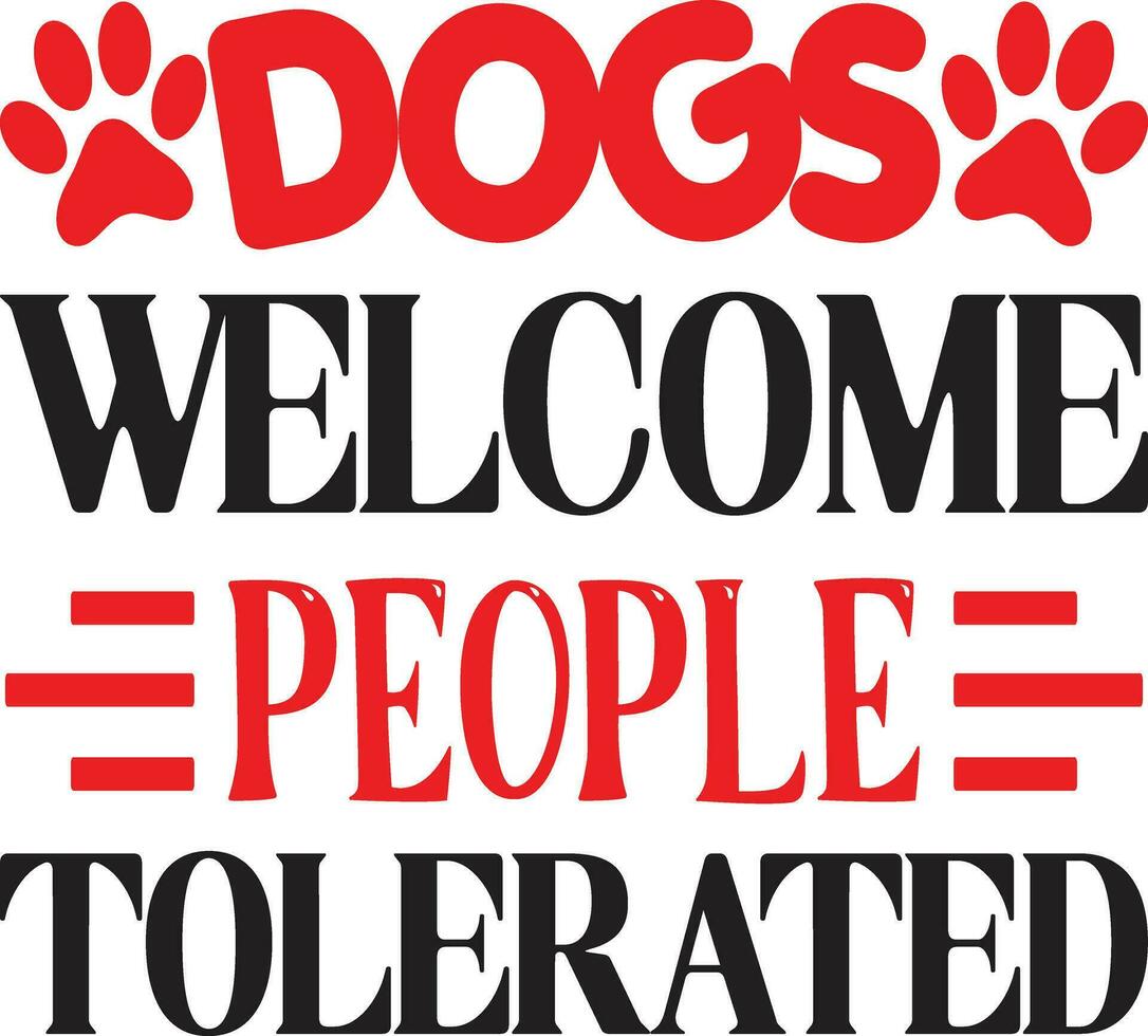 perros Bienvenido personas tolerado vector