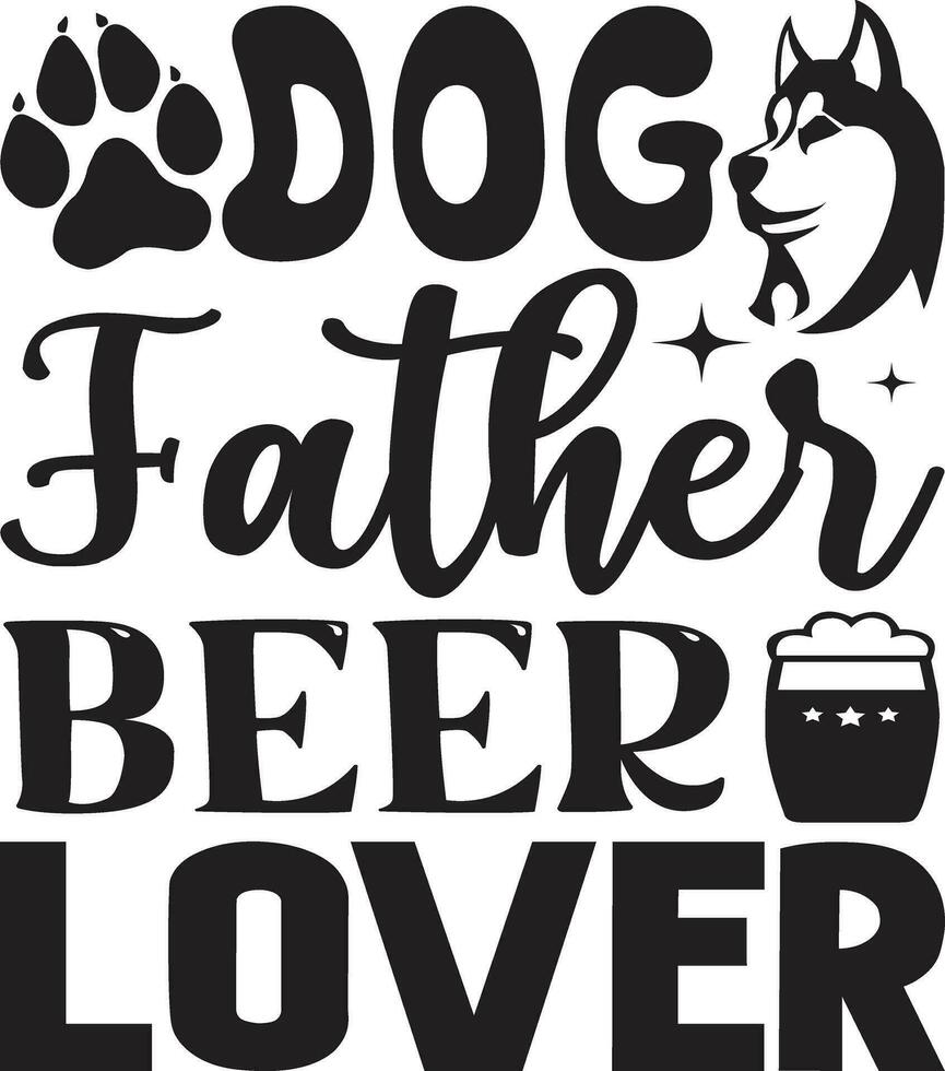 perro padre amante de la cerveza vector