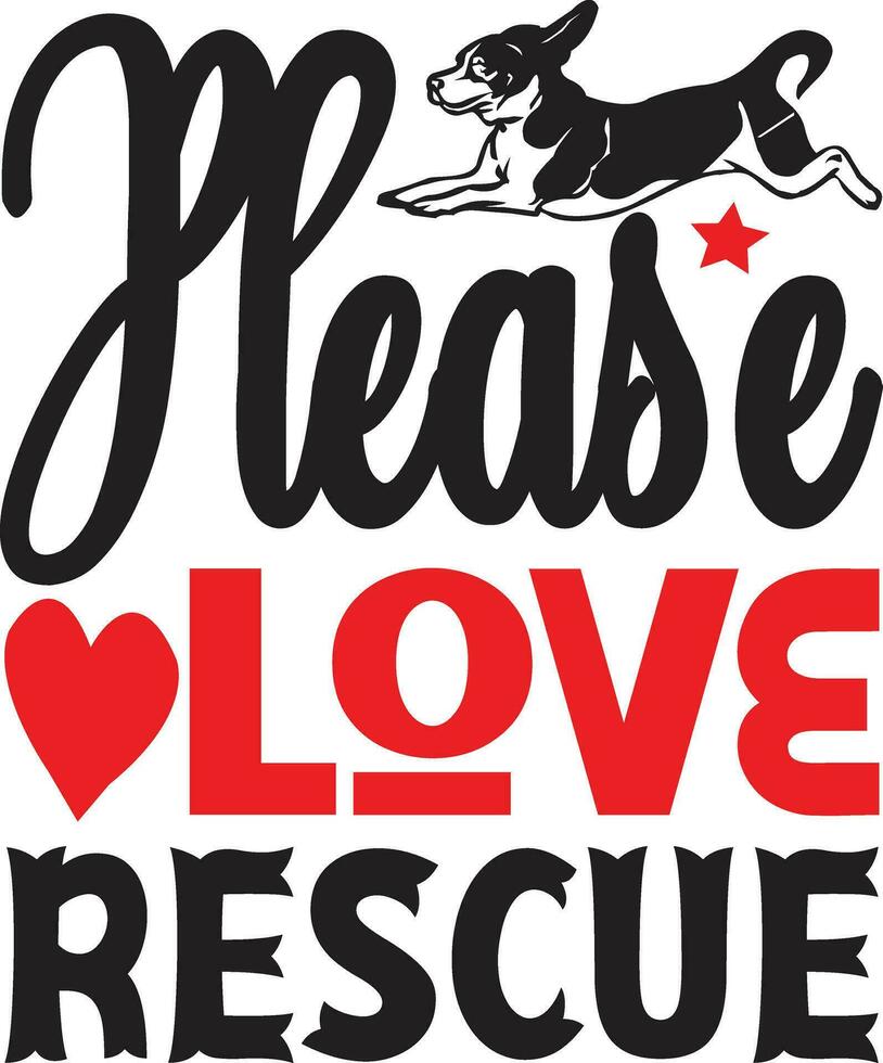 please love rescue vector