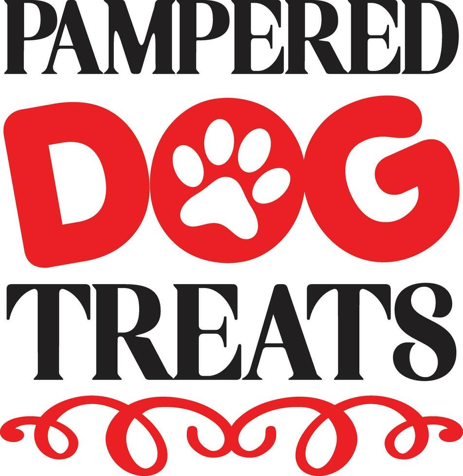 pampered dog treats vector