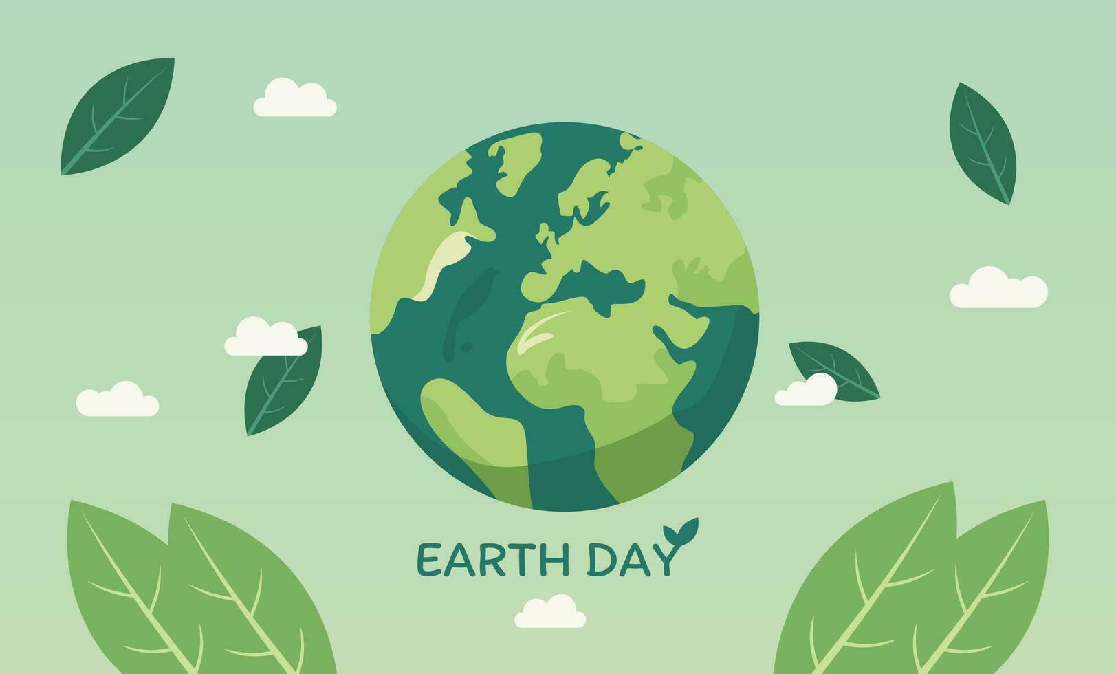 Beautiful Earth Day Flat Illustration vector