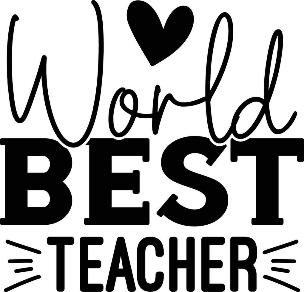 world best teacher vector