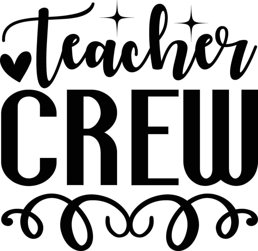 teacher crew design vector