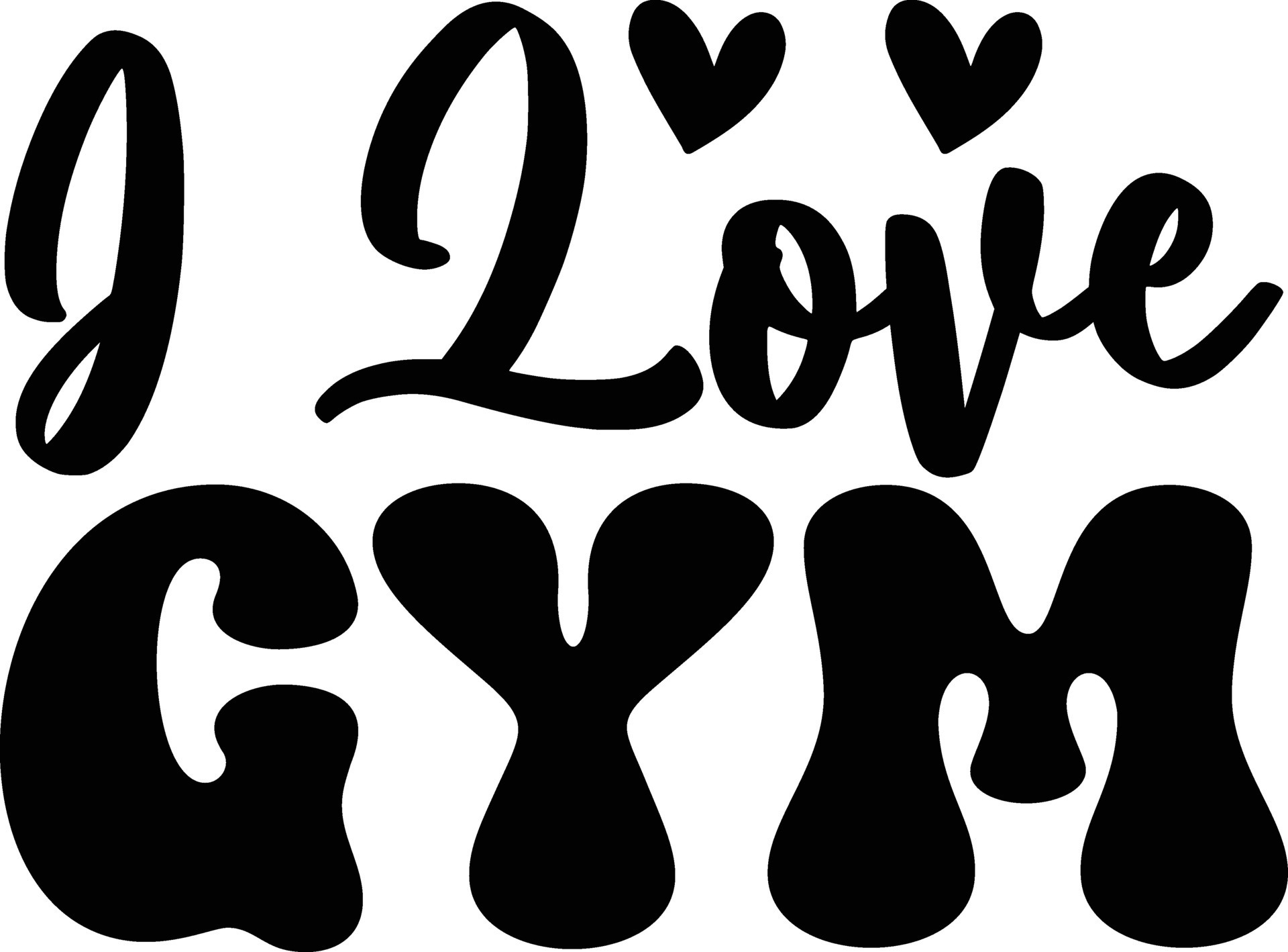i love gym 31094000 Vector Art at Vecteezy