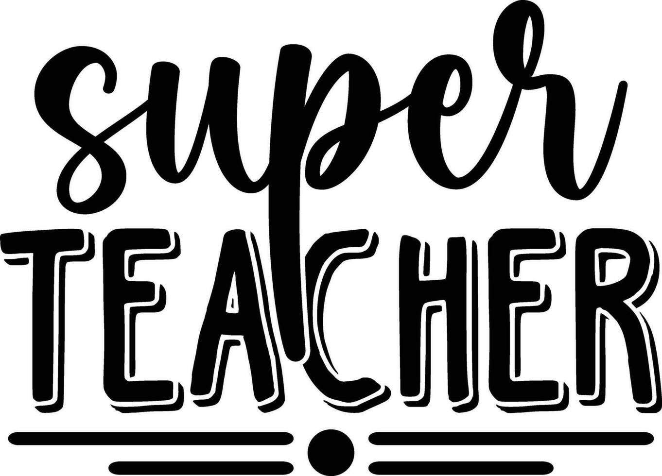 super teacher design vector