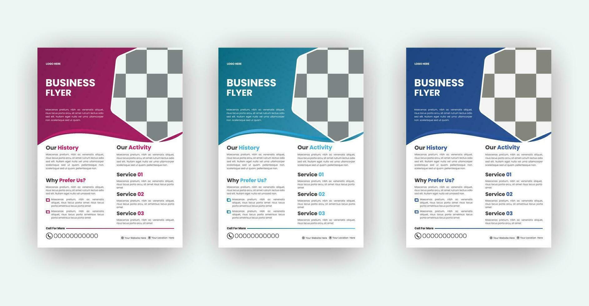 Corporate business flyer template design set, Brochure design, cover modern layout, annual report, poster, flyer in A4 with colorful business proposal, promotion, advertise, publication, cover page. vector
