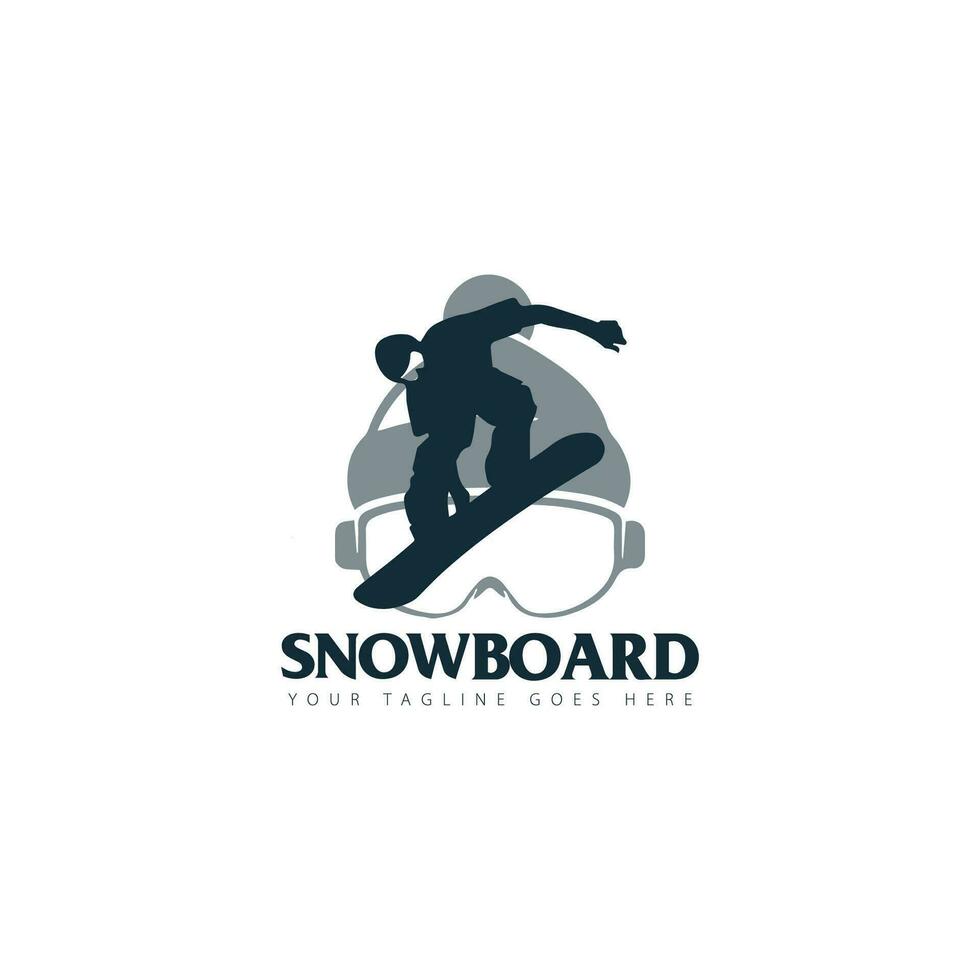 snowboard logo vector