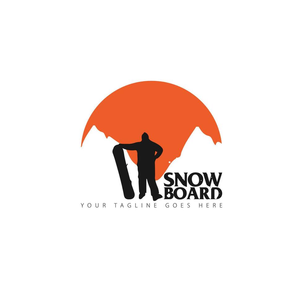 tabla de snowboard logo vector