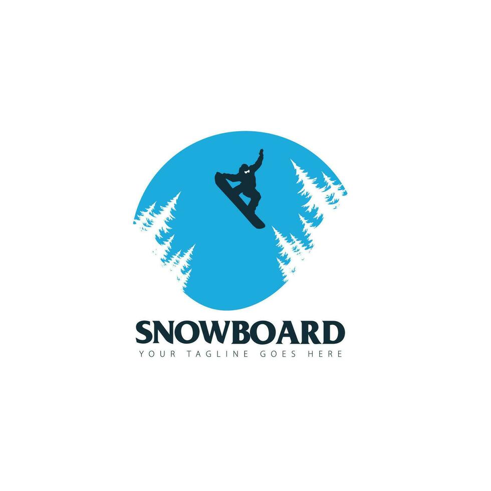 tabla de snowboard logo vector