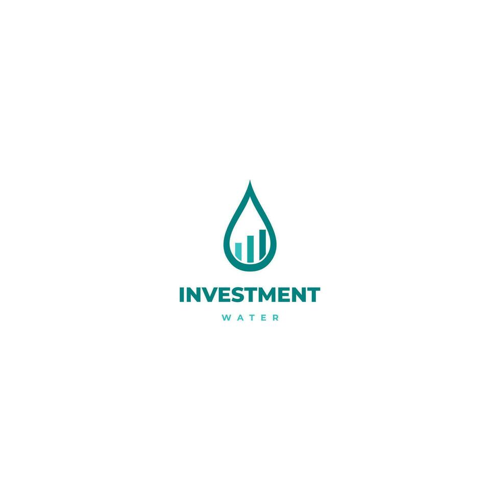 agua inversión logo diseño en aislado fondo, agua inversión logo sencillo minimalista concepto vector