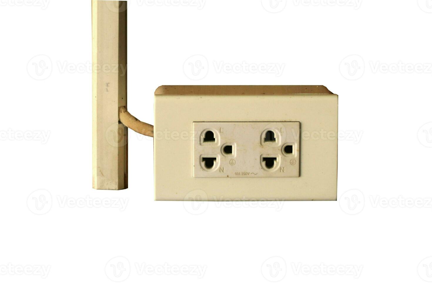 female plug for power supply is an important device for distributing electricity in homes, and various industrial plants. It is a device that supplies power and controls the cutting of power. photo
