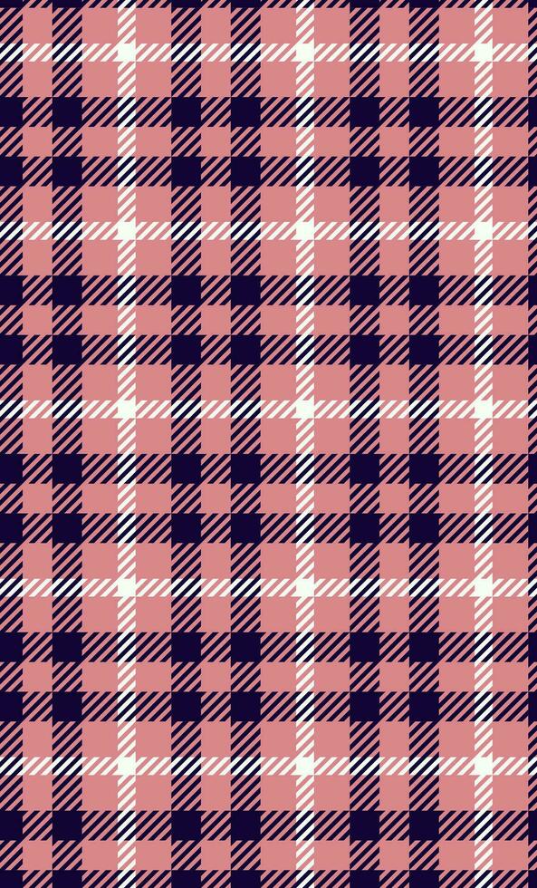 Seamless red and pink tartan plaid pattern background. Vector illustration.