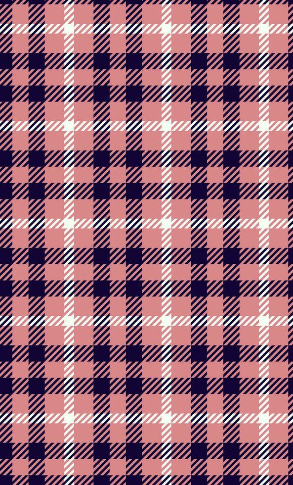 Seamless red and pink tartan plaid pattern background. Vector illustration.