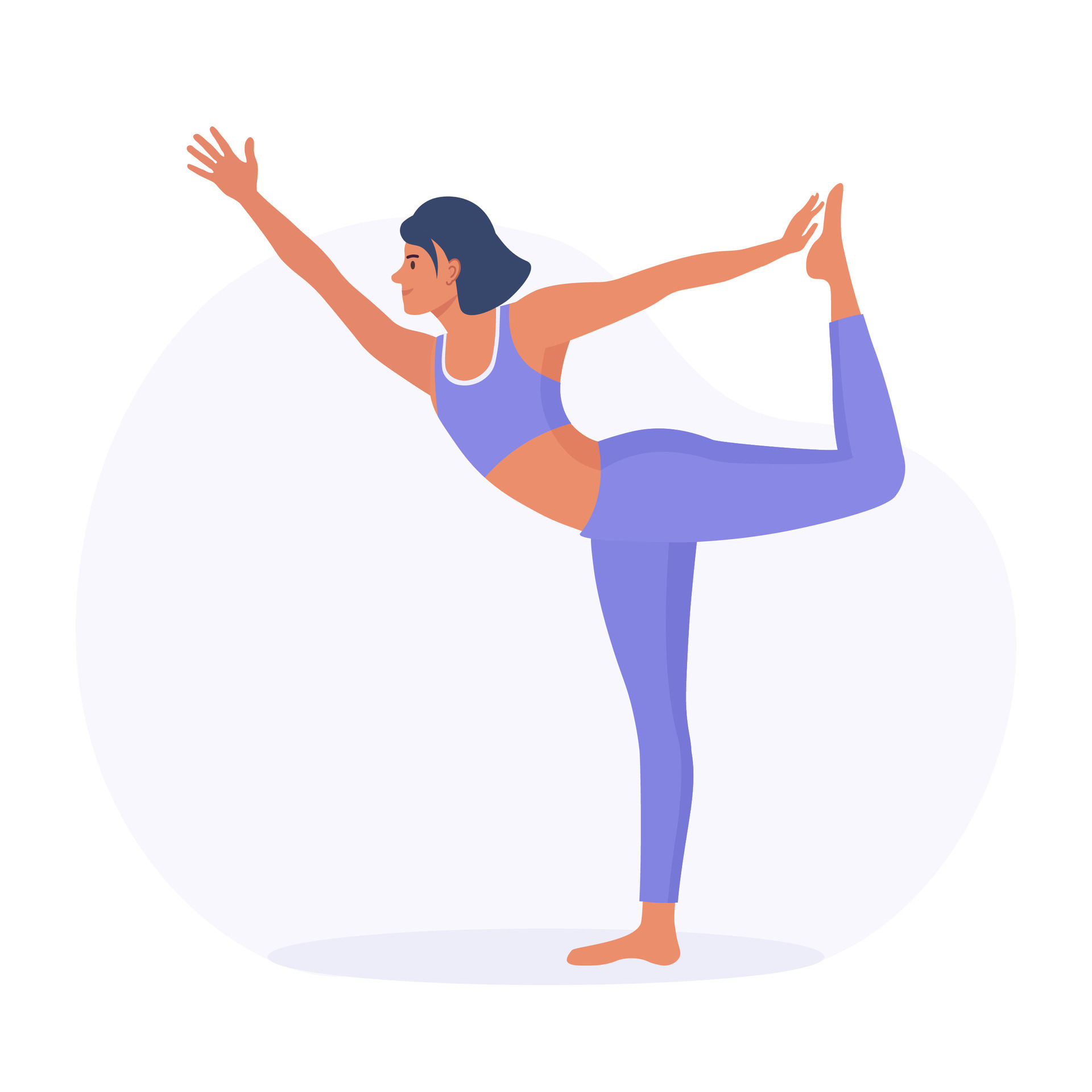 conjunto de mujer joven haciendo ejercicios de yoga y fitness. estilo de  vida saludable. Varias posiciones de yoga. aislado sobre fondo blanco.  vector 15372521 Vector en Vecteezy