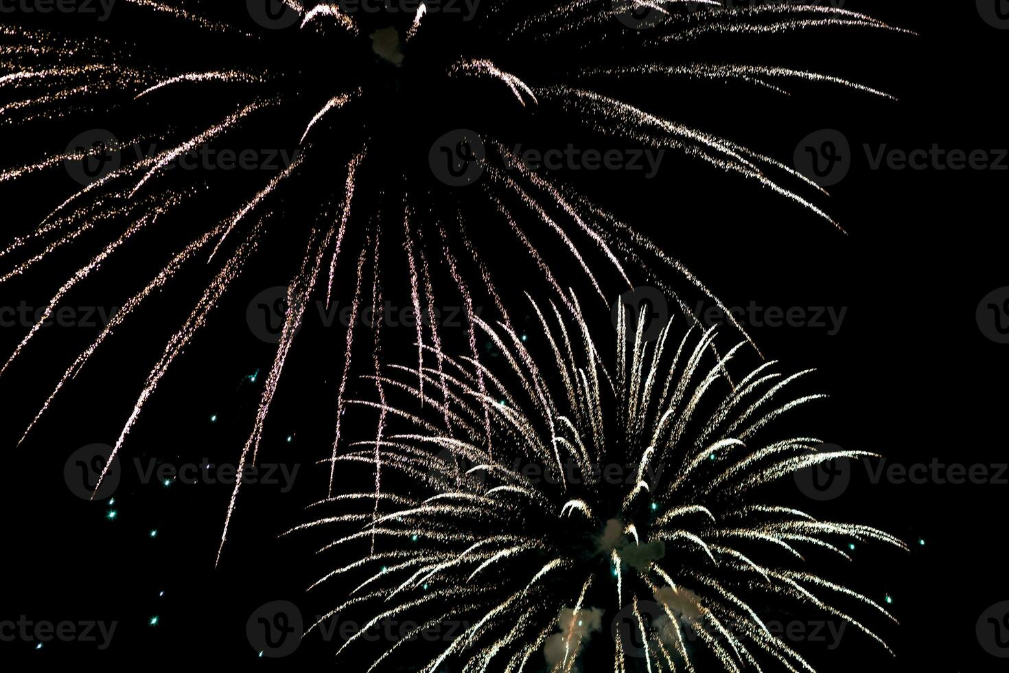 fantastic fireworks in the night sky photo