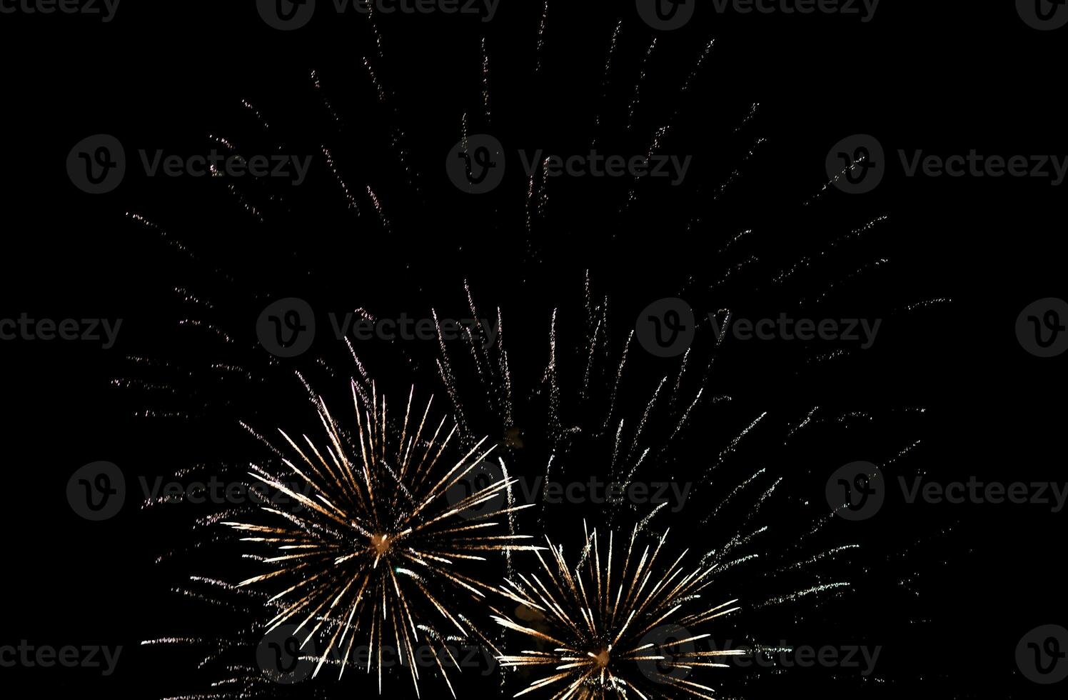 festive fireworks in night sky. photo