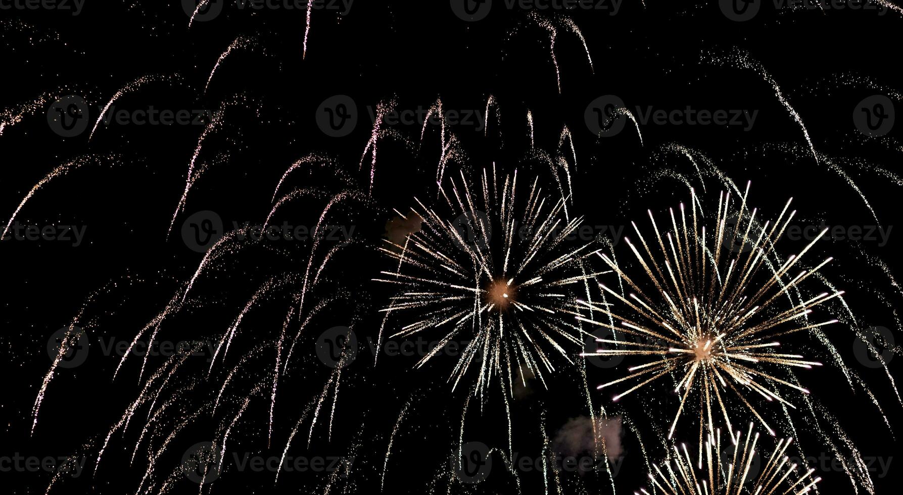 Fireworks light up the sky. photo