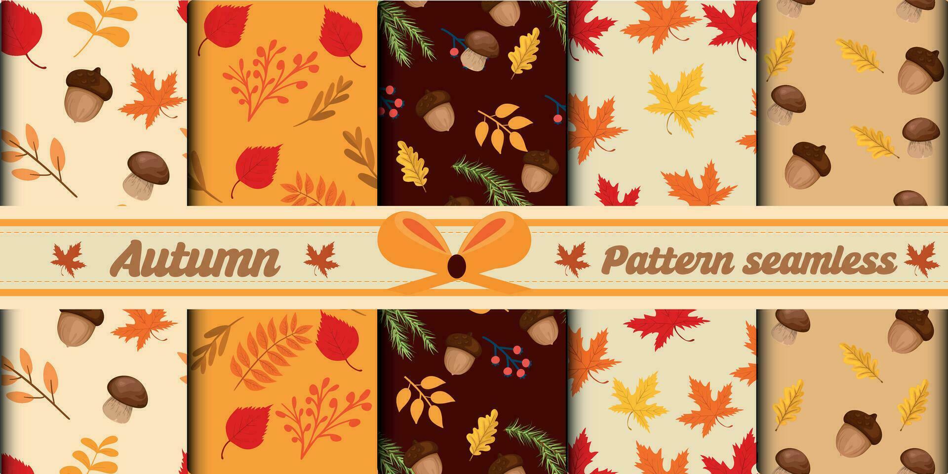 Autumn pattern seamless. Autumn leaves seamless pattern, repeating vector texture