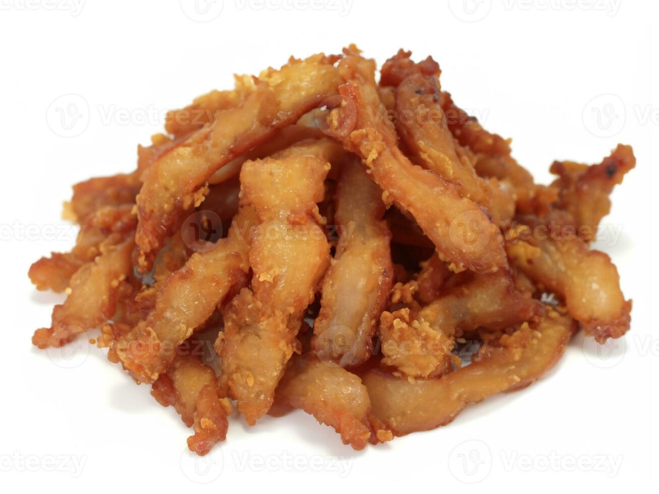 crujiente frito calamar en plato foto
