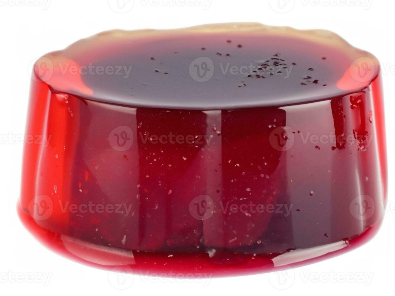 sweet jelly in a glass cup photo