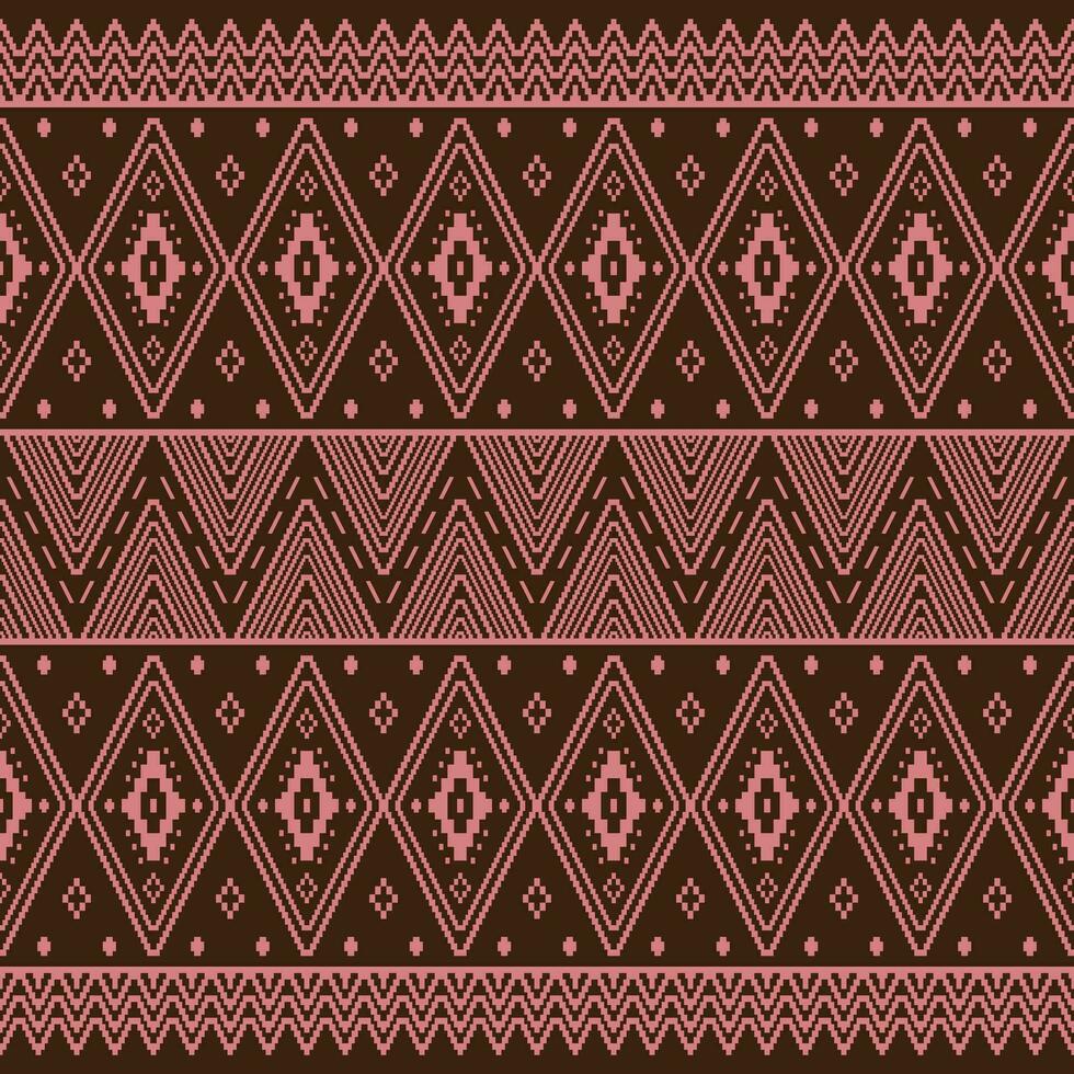 sin costura étnico oriental modelo. vector ilustración en tribal motivo. píxel estilo. geométrico resumen textura diseño para textil y tela.