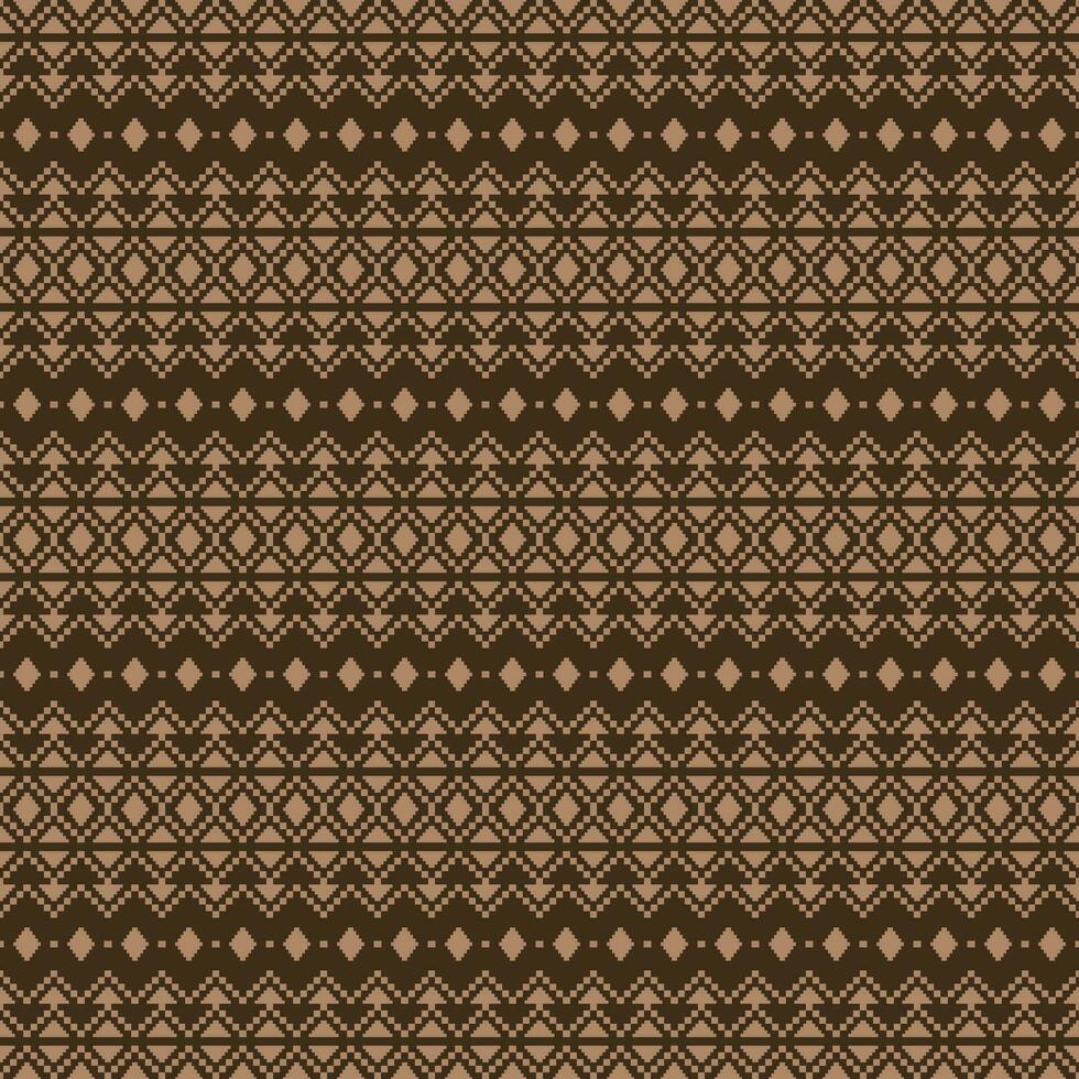 sin costura étnico raya modelo. Clásico estilo de oriental tribal con píxel motivo. geométrico resumen. diseño para textil, tela, ropa, cortina, alfombra, ornamento, envase. vector