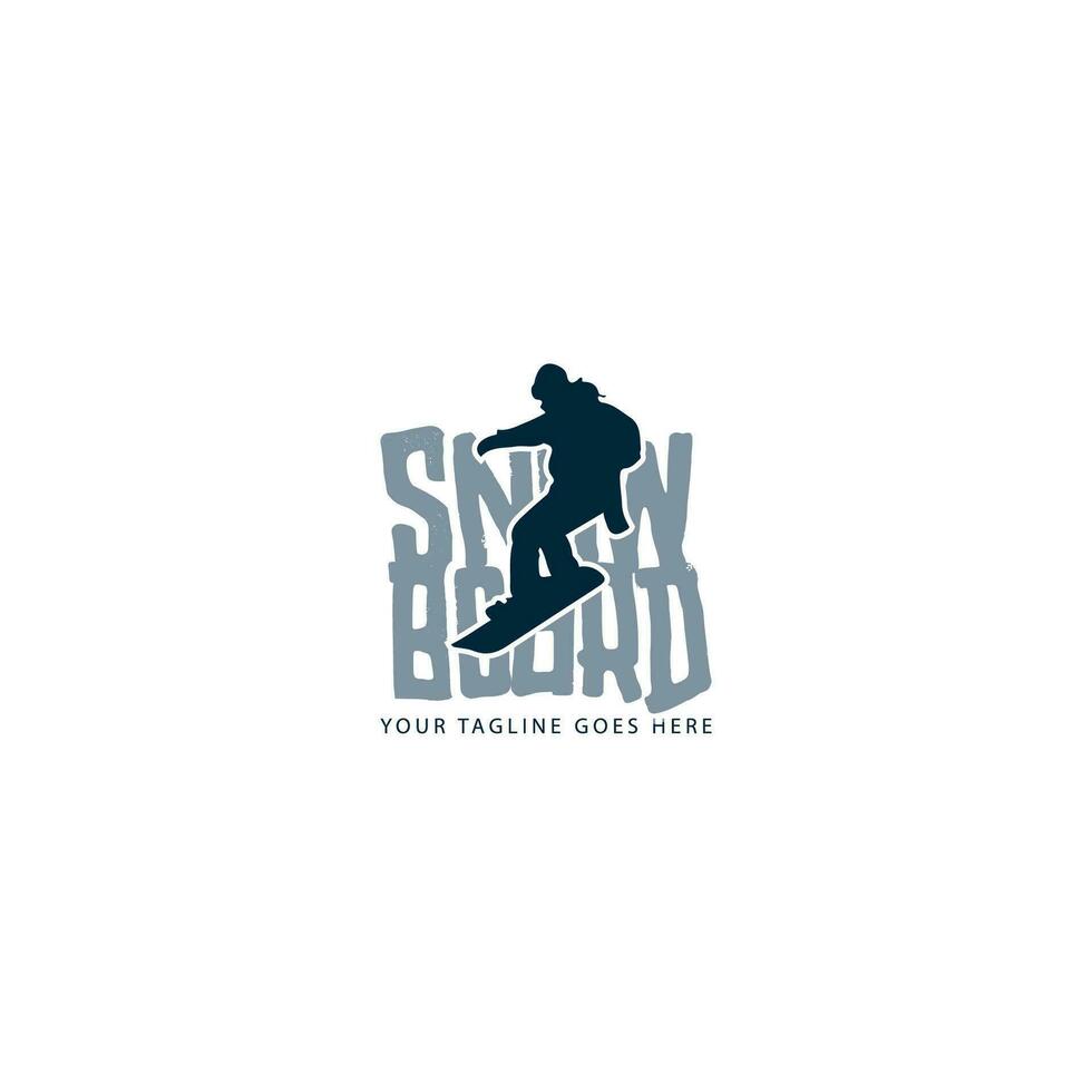 tabla de snowboard logo vector