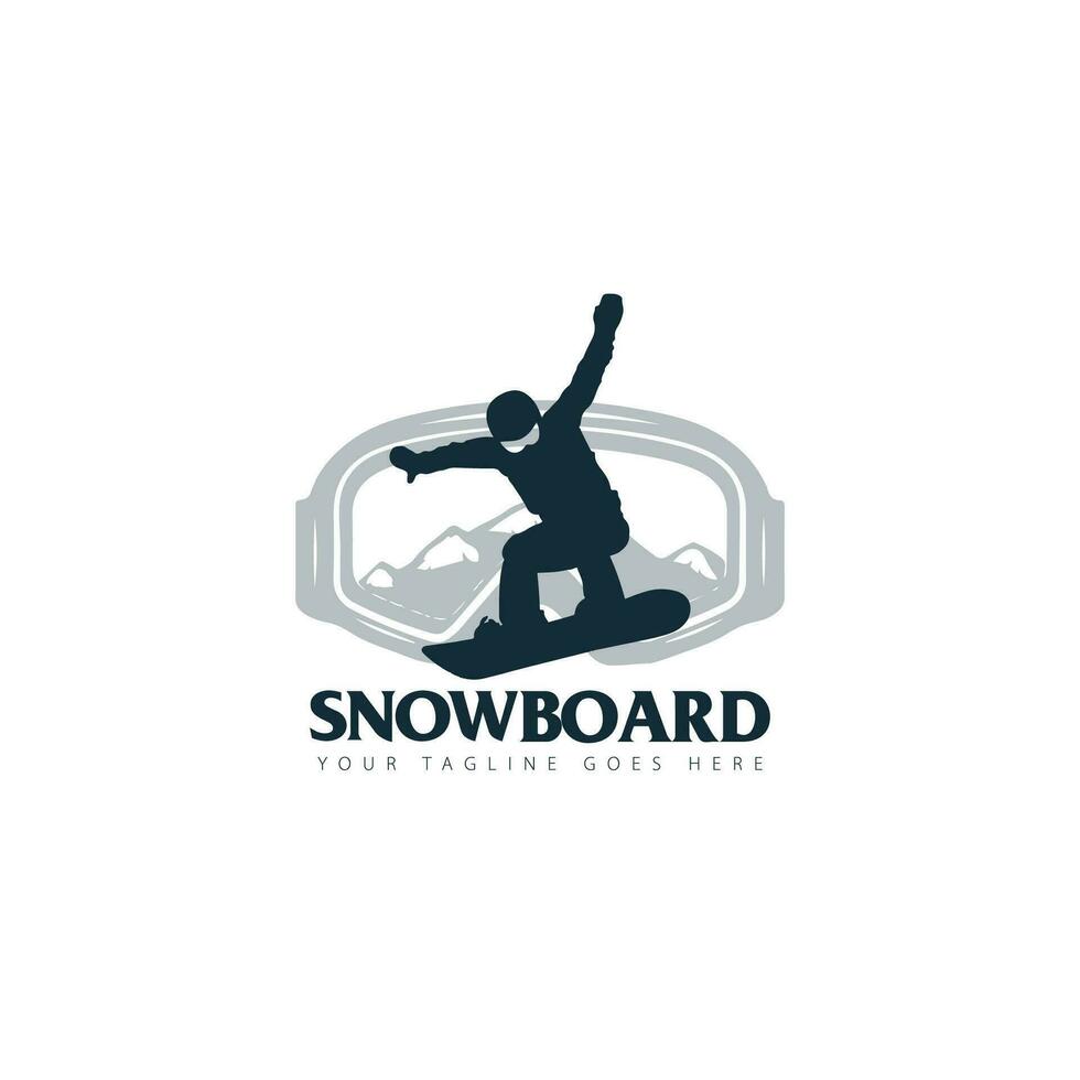 snowboard logo vector