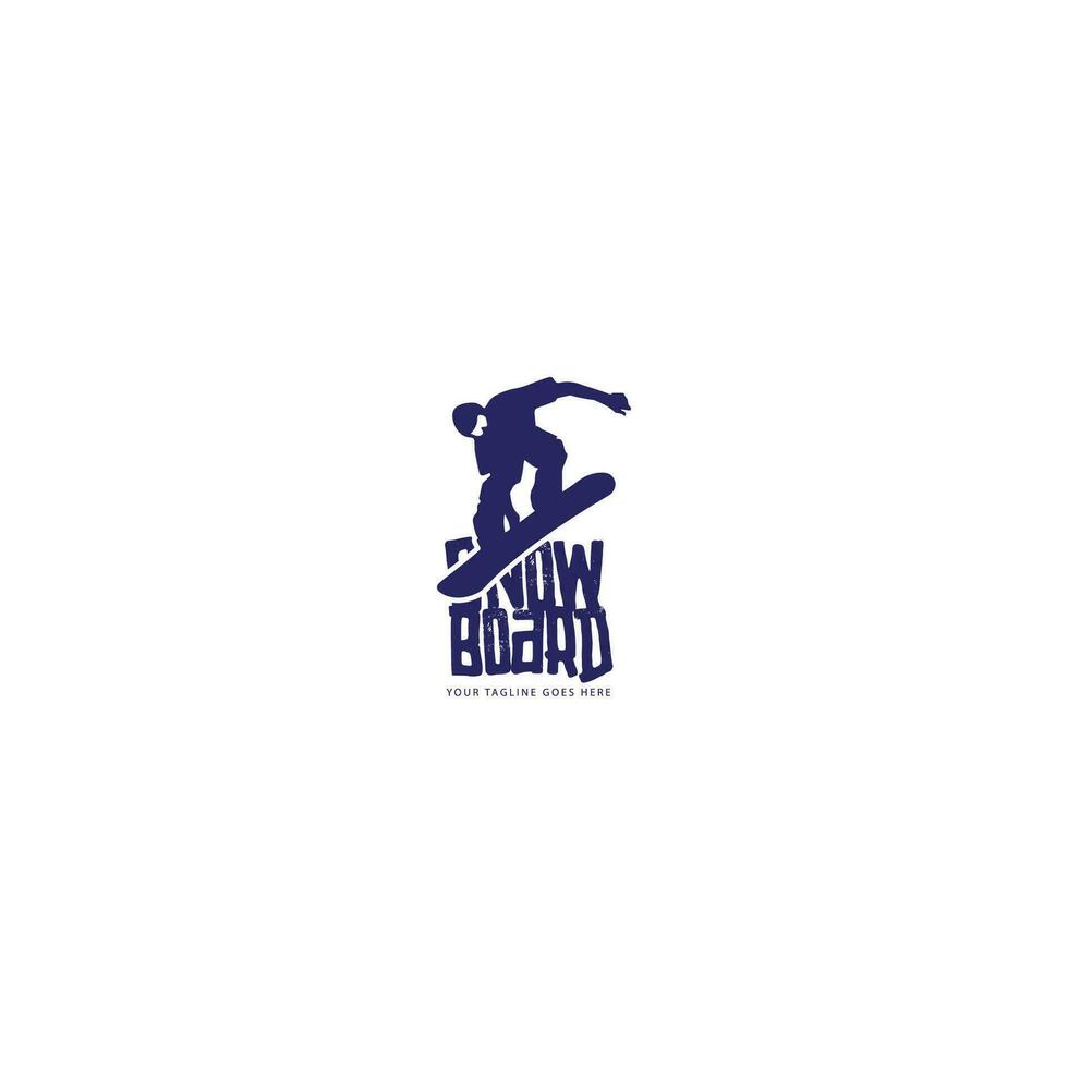 tabla de snowboard logo vector