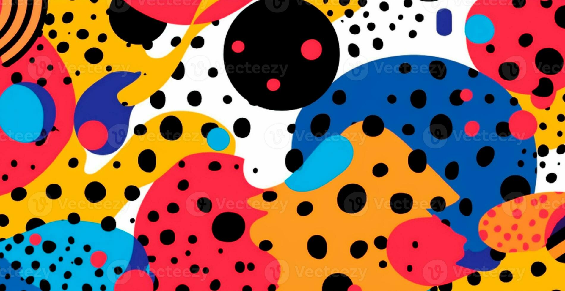 Abstract geometric shapes multicolored bright background photo