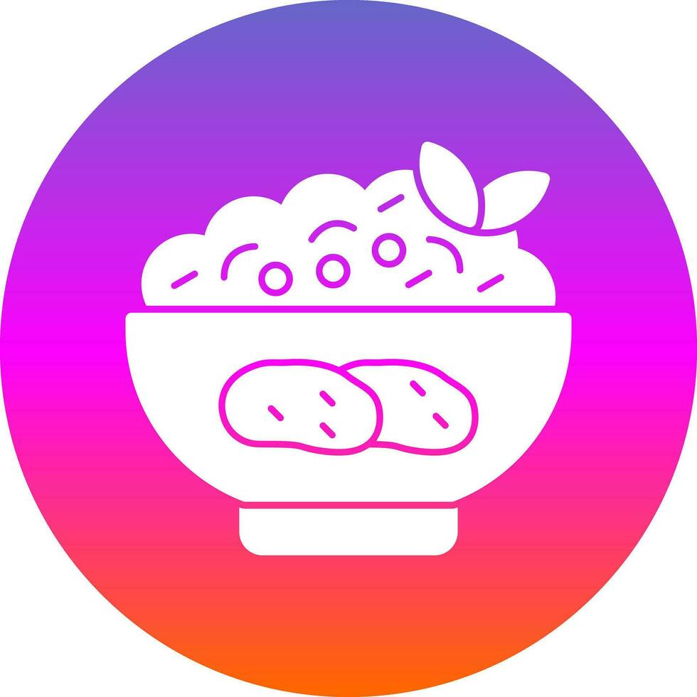 Mashed Potatoes Vector Icon Design