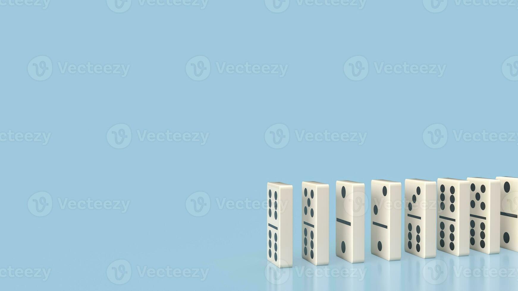 The Dominoes is a classic tabletop game 3d rendering photo