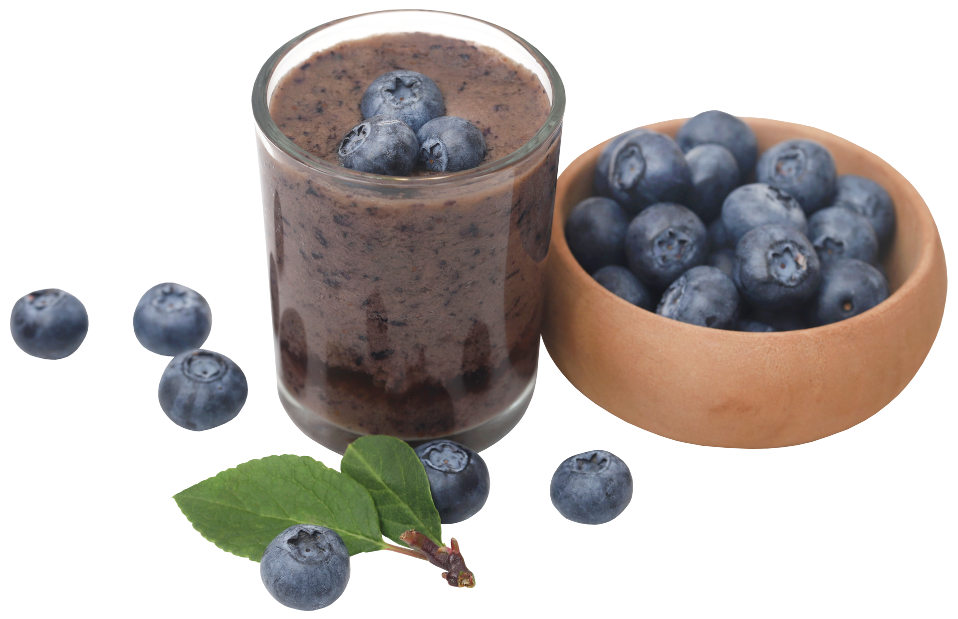 Fresh blueberries and juice 31097411 PNG