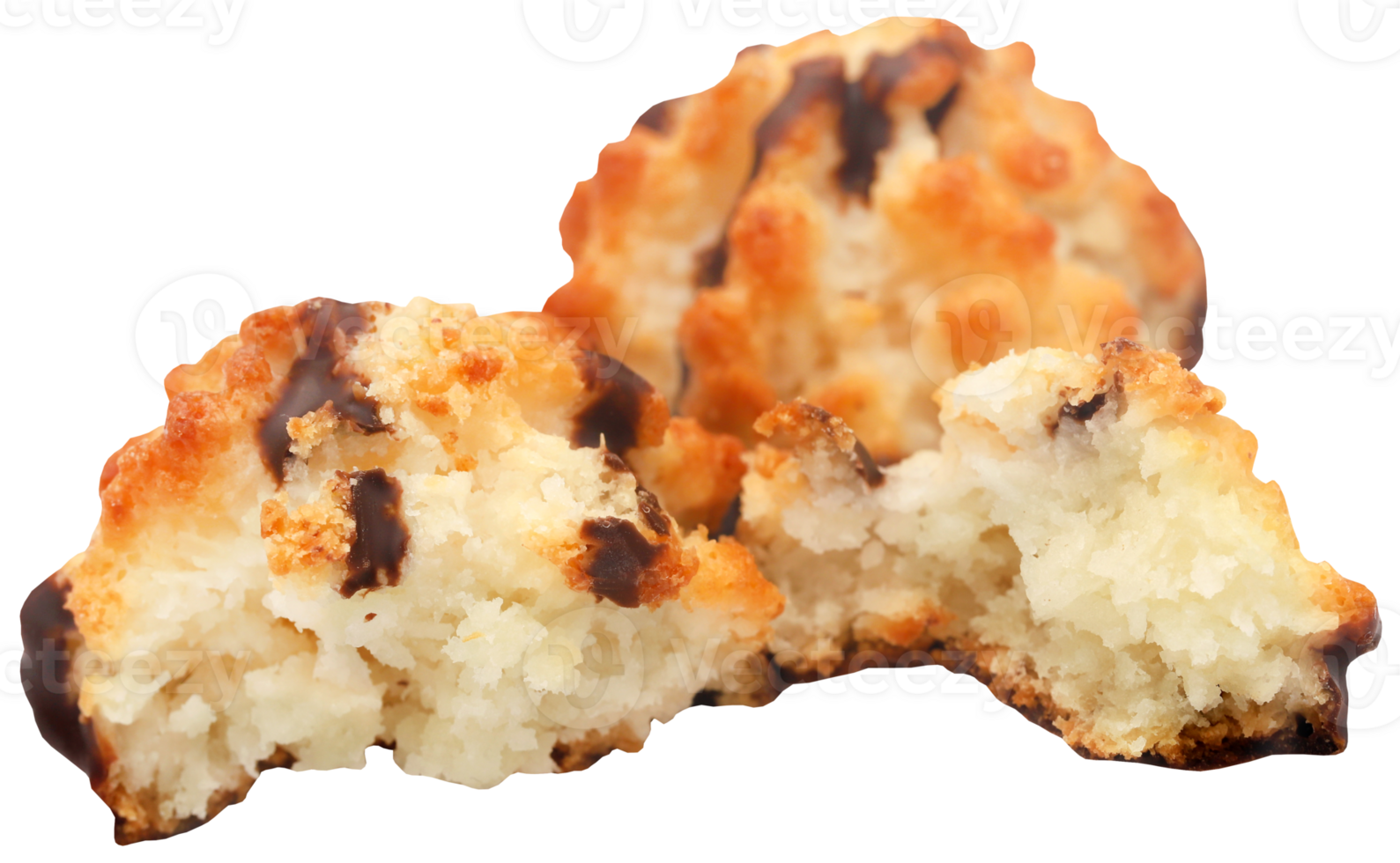 Tasty coconut chocolate cookies png