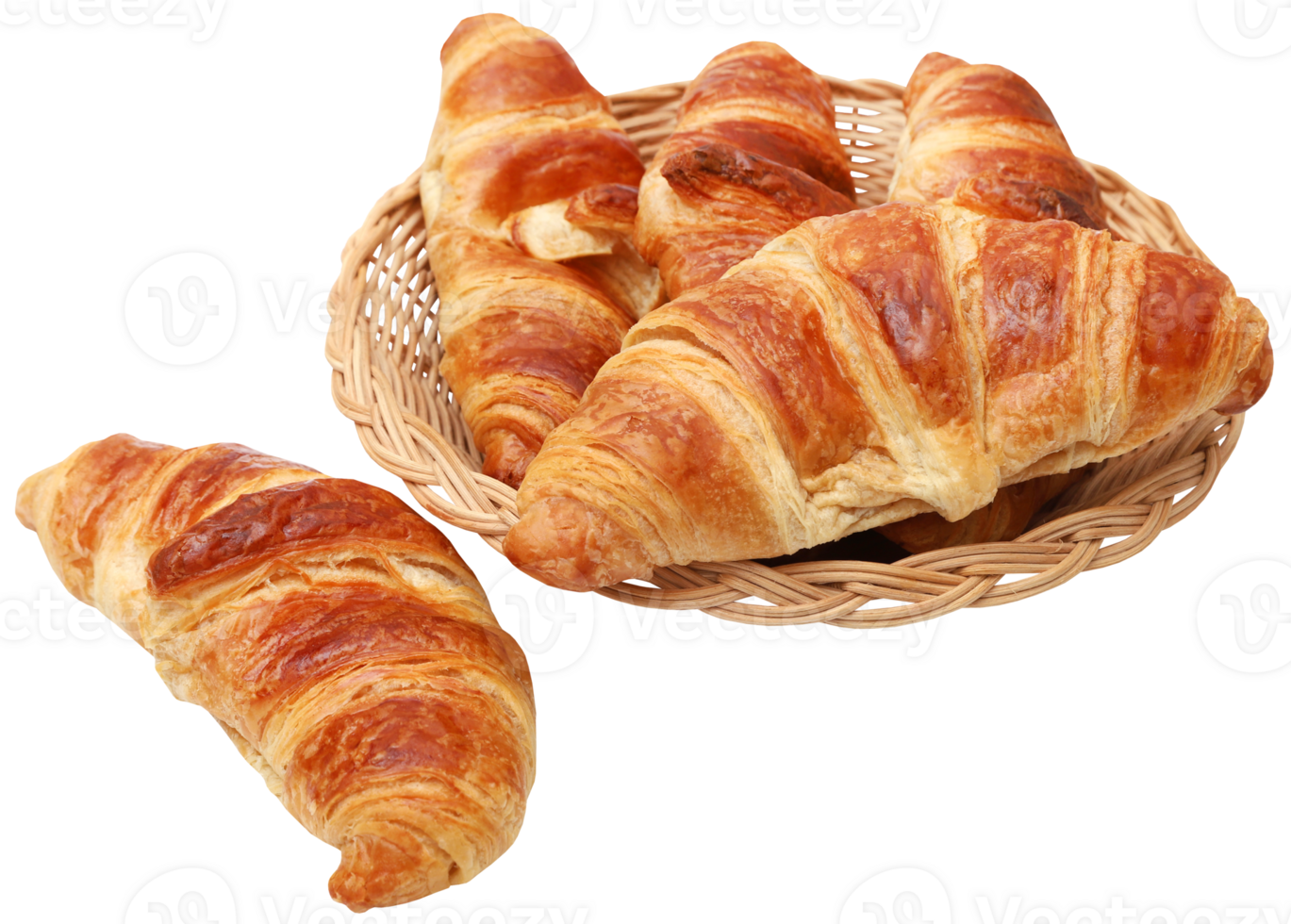 Closeup of tasty croissant png