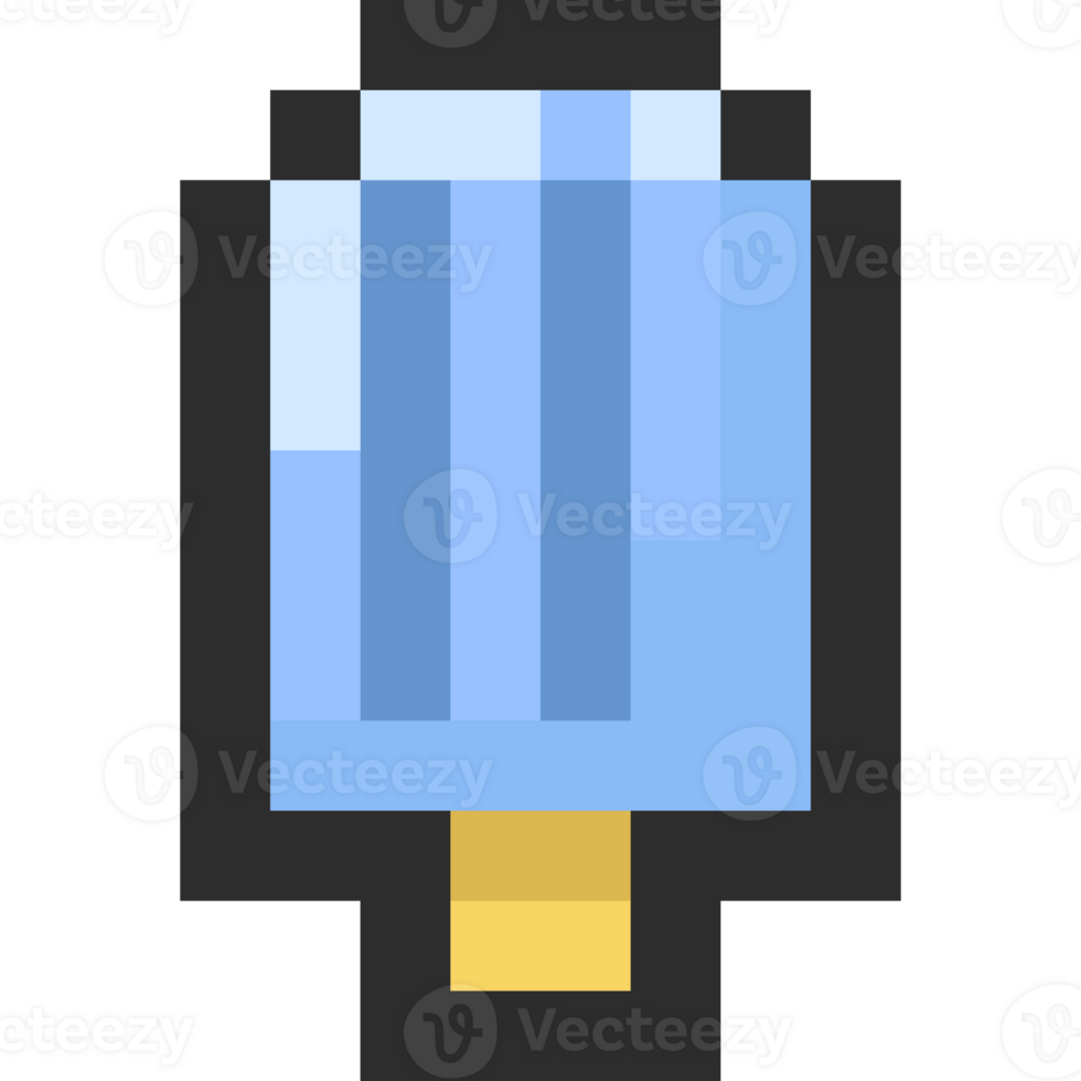 Pixel art cute cartoon ice cream icon png