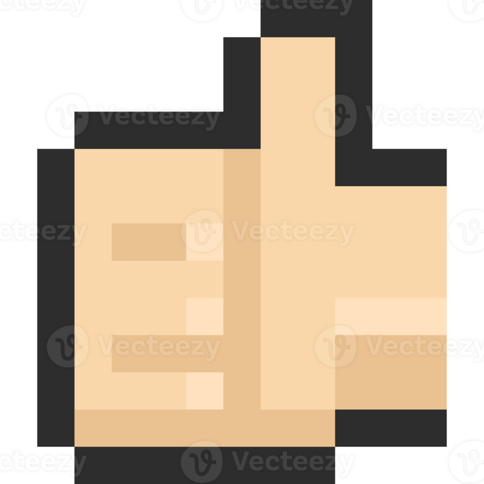 Pixel art thump up icon png