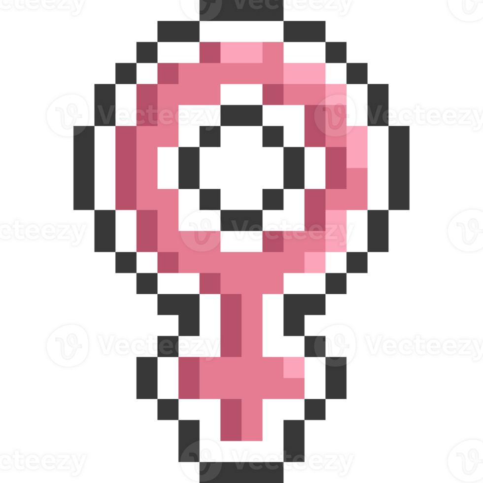 Pixe art female sign icon png