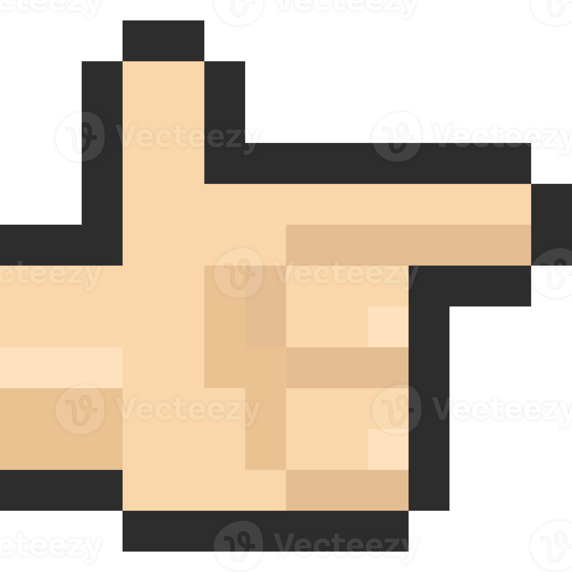 Pixel art cartoon pointing hand icon 31098239 PNG