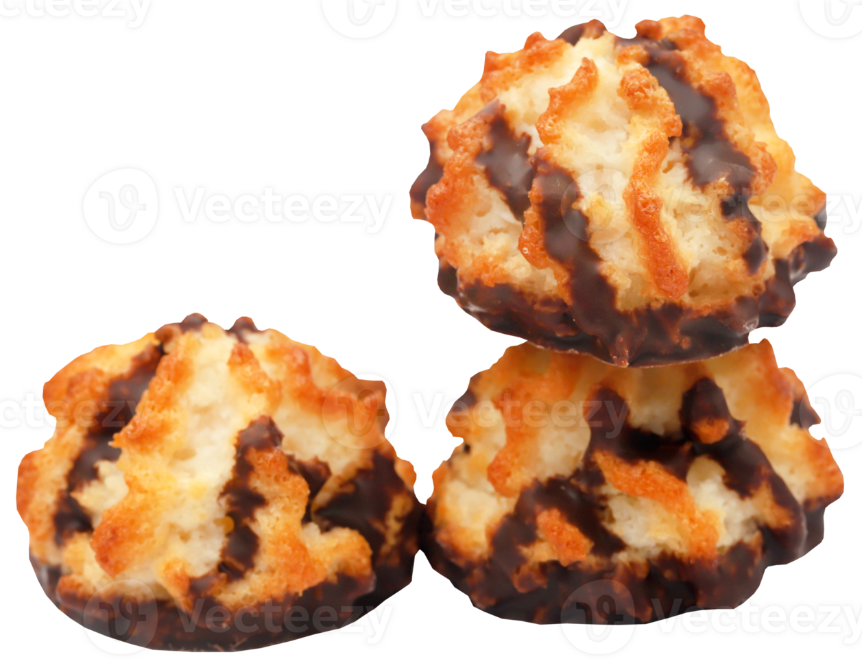 Tasty coconut chocolate cookies png