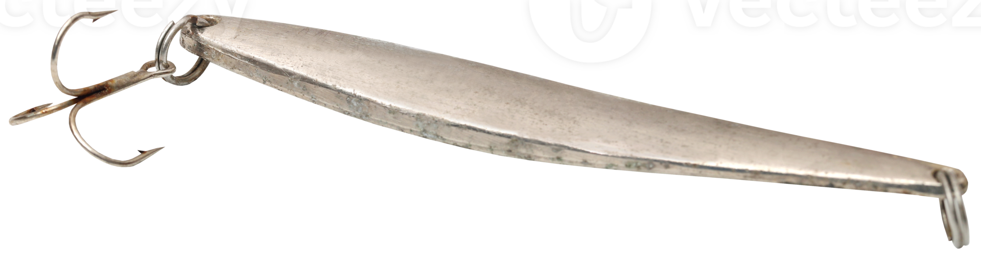 Old sea fishing metal lure png