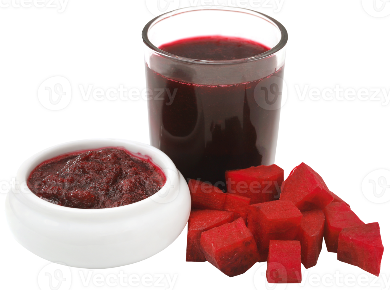 Beetroot with juice in a glass png