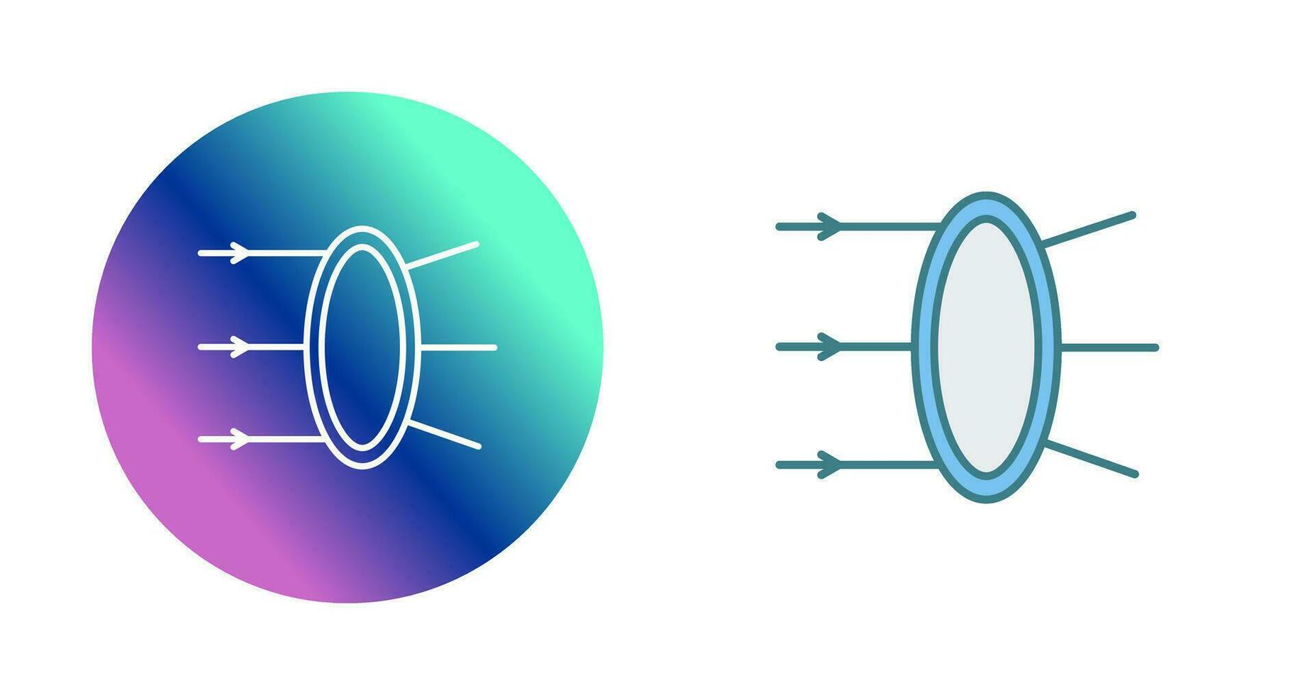 Refraction Vector Icon