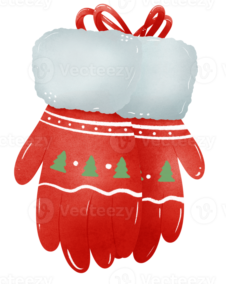 Christmas Gloves Hand drawn Christmas elements Illustration png