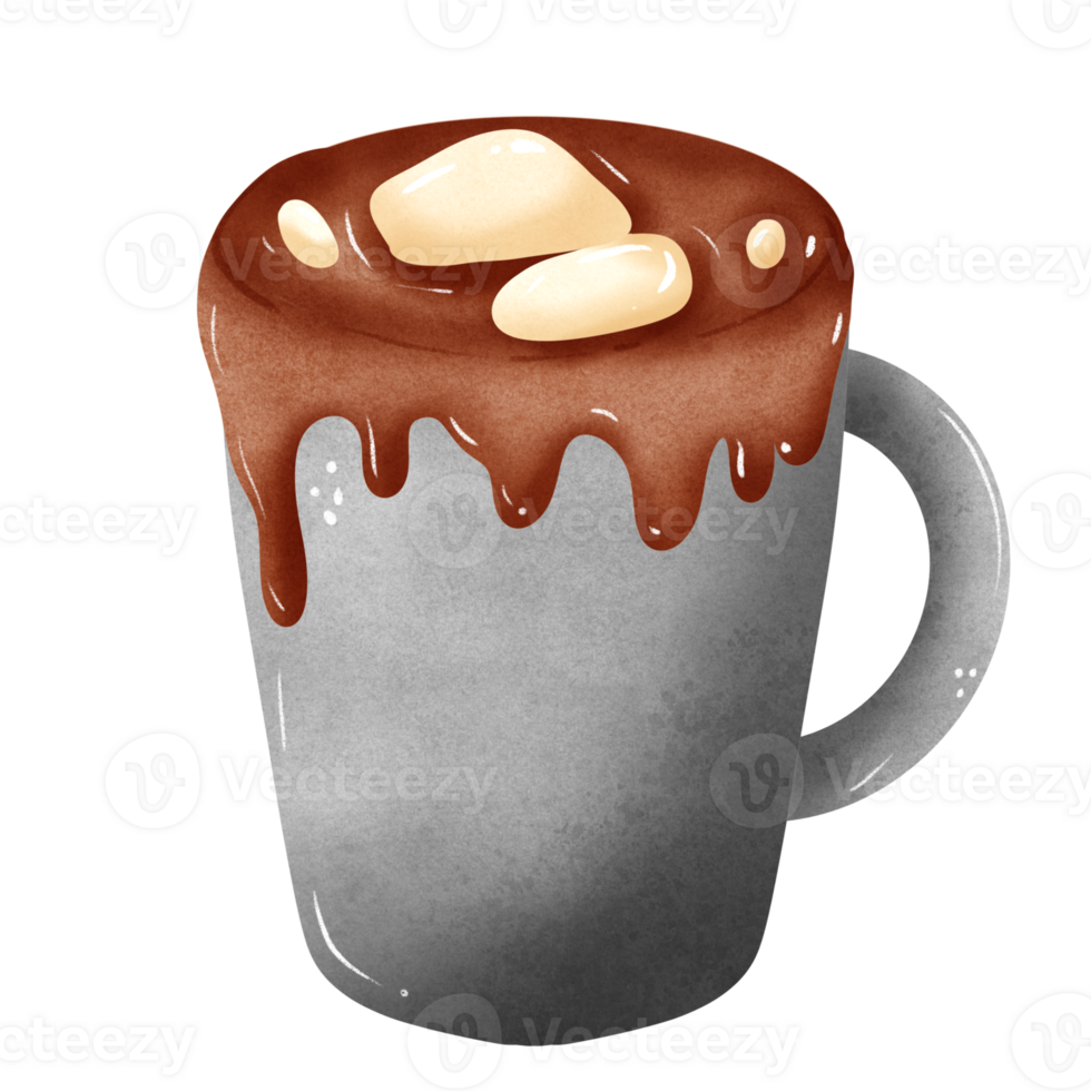 Hot cocoa Hand drawn Christmas elements Illustration png